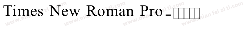 Times New Roman Pro字体转换